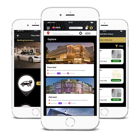 Customer loyalty rewards program with OKEN mobile app