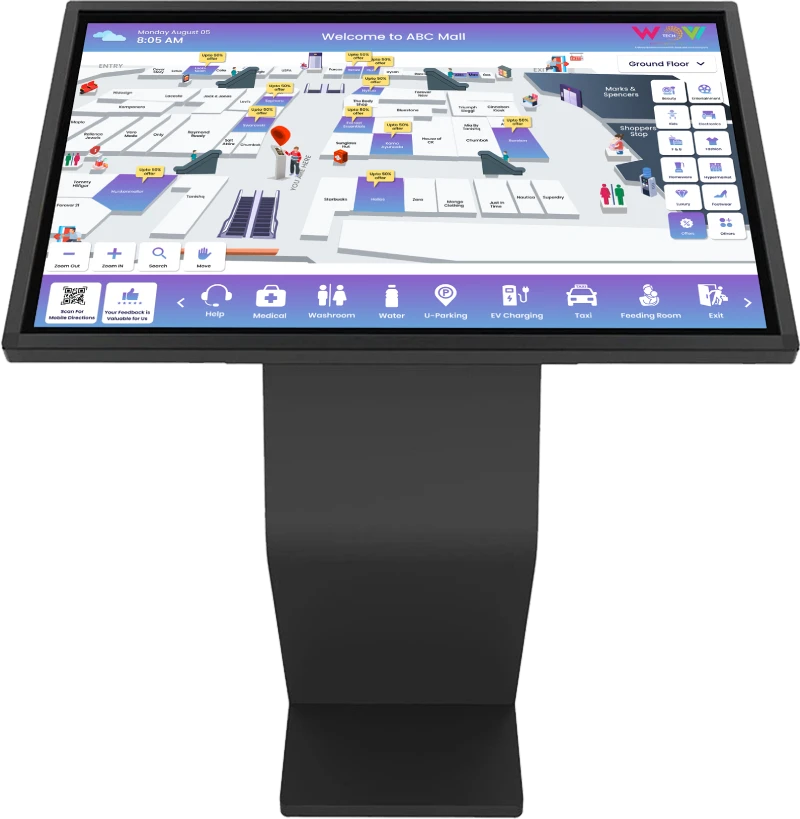Wayfidning kiosks for malls